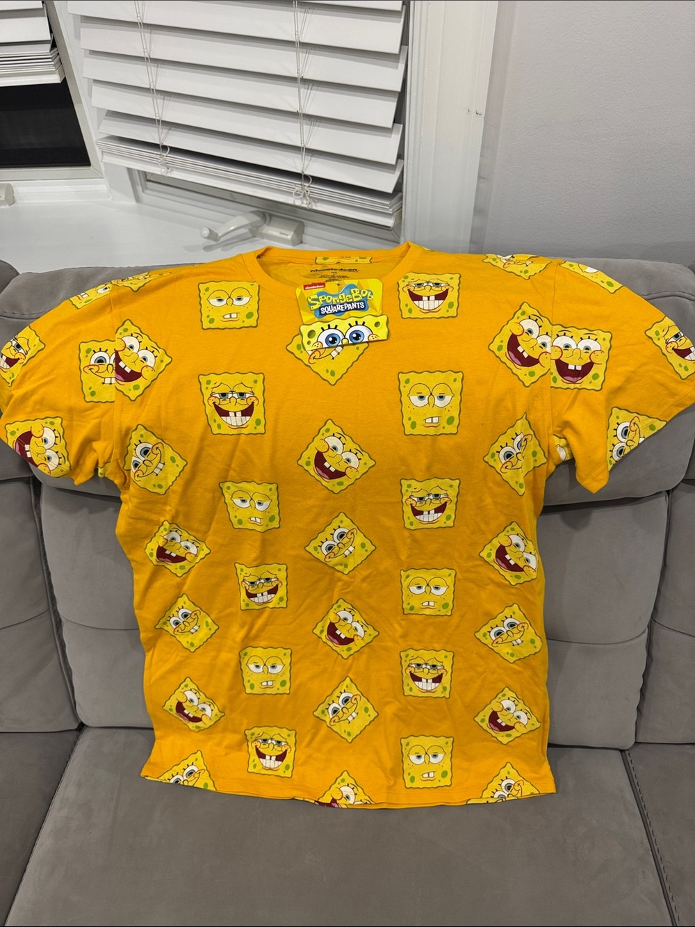 SpongeBob All-Over Print Yellow Tee